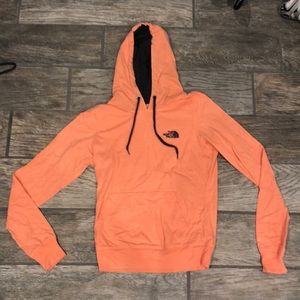 North Face Coral and Charcoal Hoodie